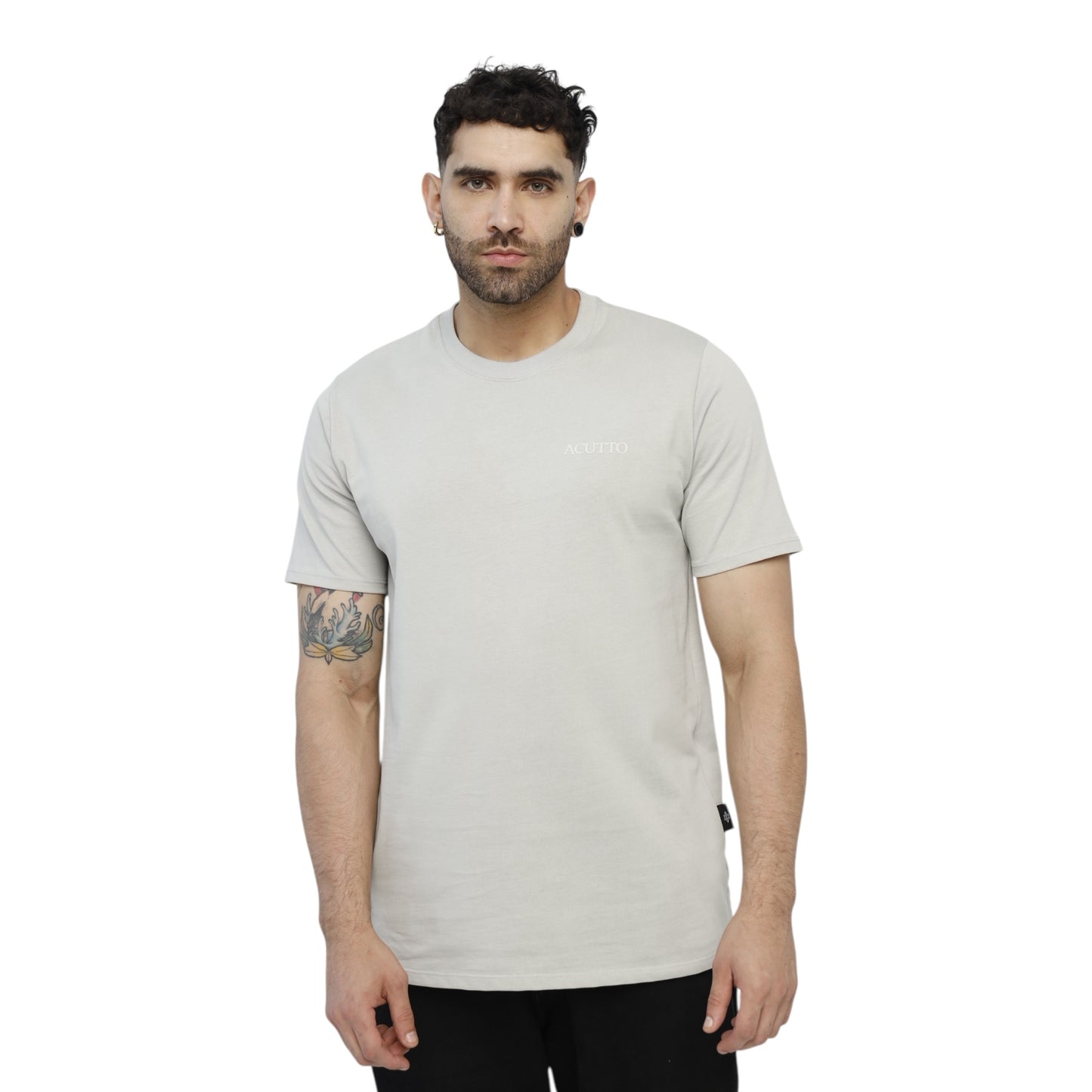 Camiseta Silenzio Uomo Gris Lusso Discreto