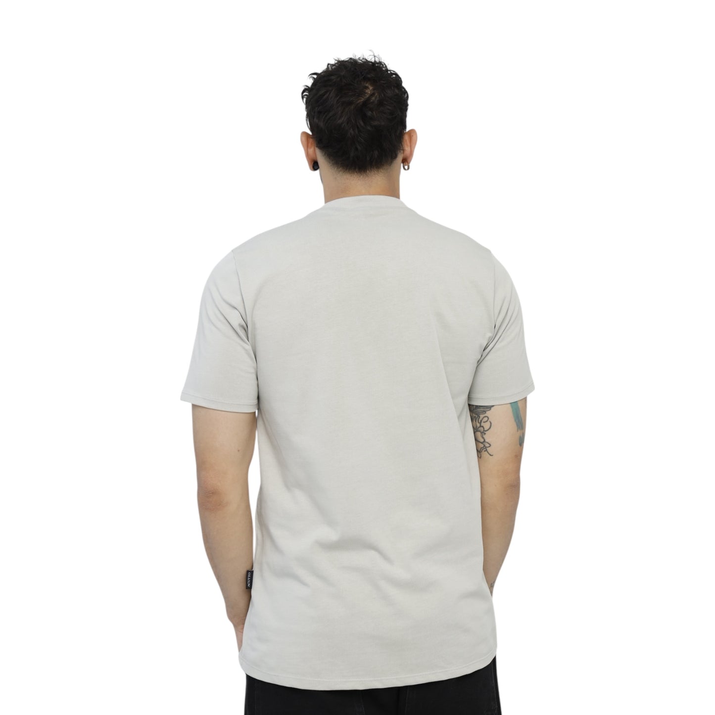 Camiseta Silenzio Uomo Gris Lusso Discreto