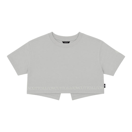Crop Top Nebbia Gris Lusso Discreto