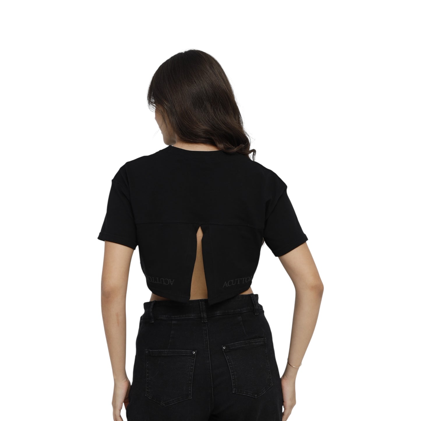 Crop Top Assenza Negro Lusso Discreto