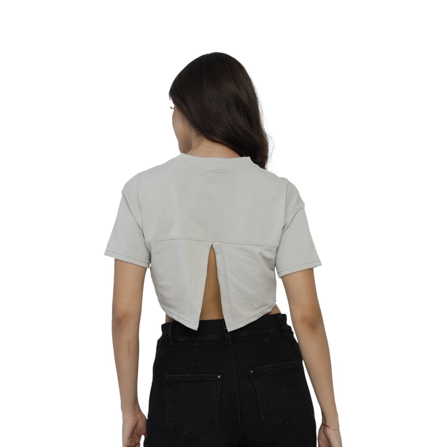 Crop Top Nebbia Gris Lusso Discreto